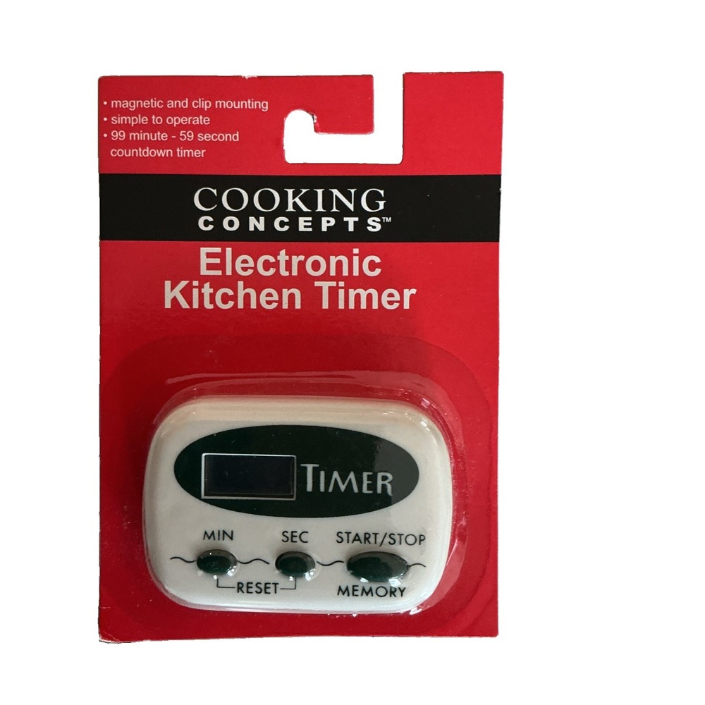 Vintage Cooking Essentials Electronic Kitchen Timer Sealed